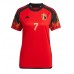 Maillot de foot Belgique Kevin De Bruyne #7 Domicile vêtements Femmes Monde 2022 Manches Courtes